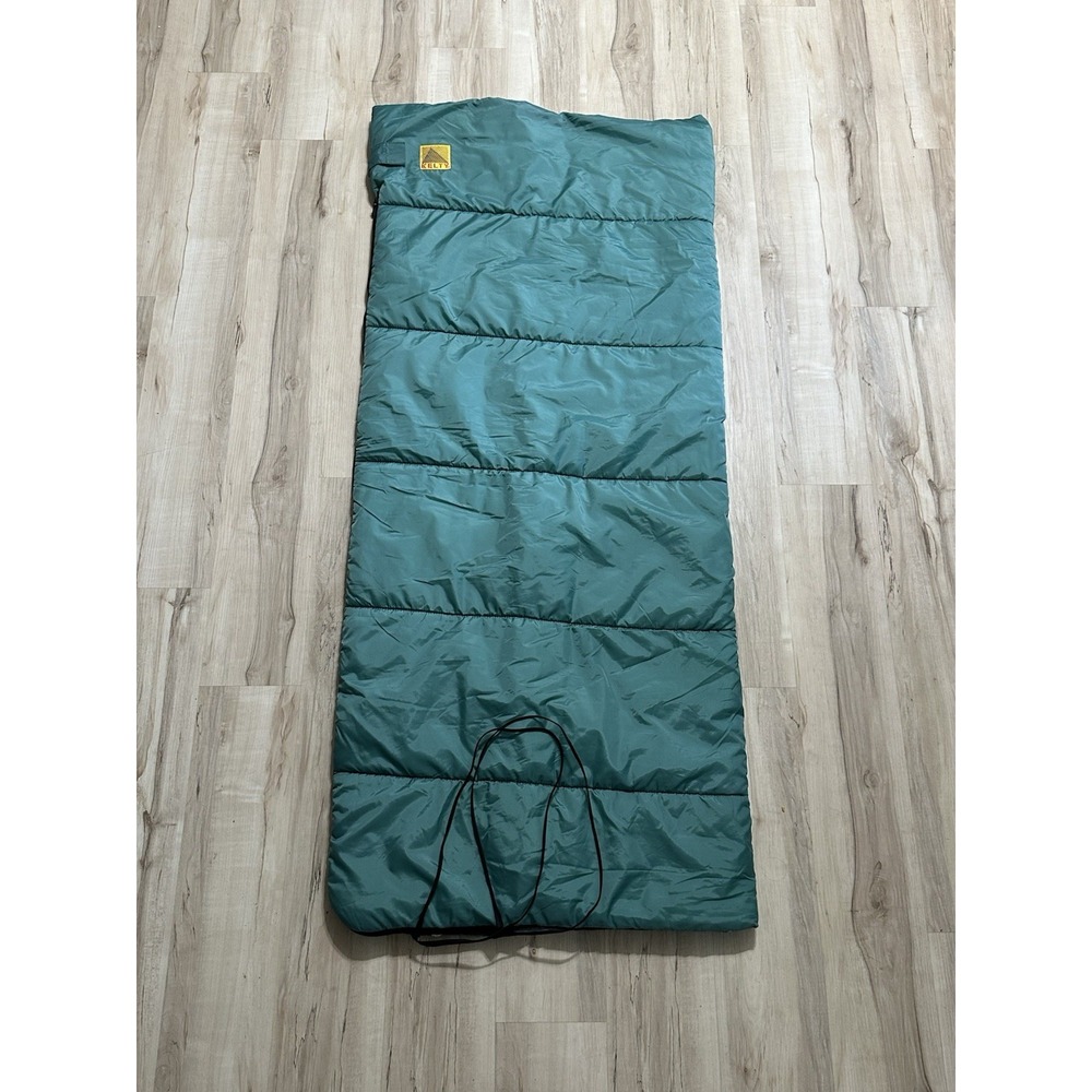 Vintage Kelty Hollofill Sleeping Bag Green Twin Made In USA No Bag